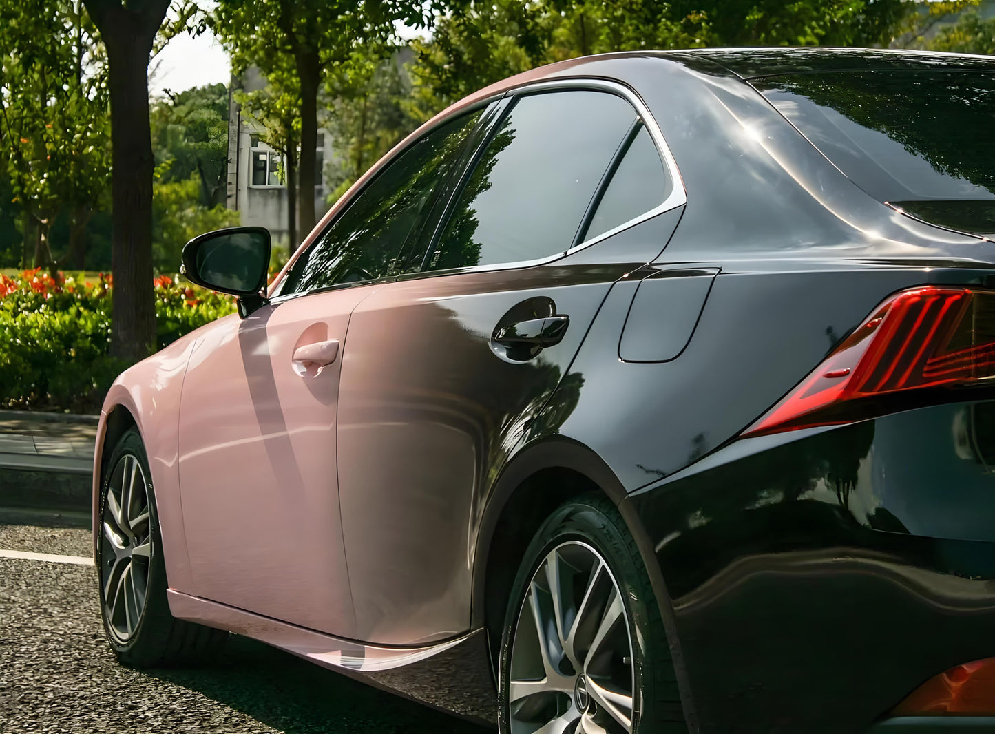 Black Pink Gradient Full Size Car Wrap