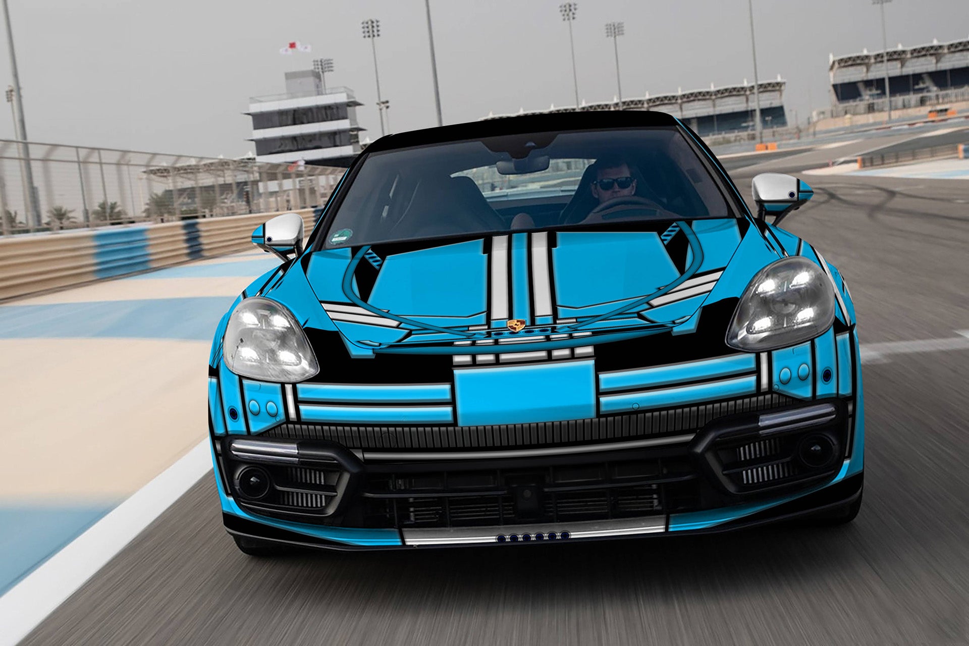Blue Lego Full Size Car Wrap
