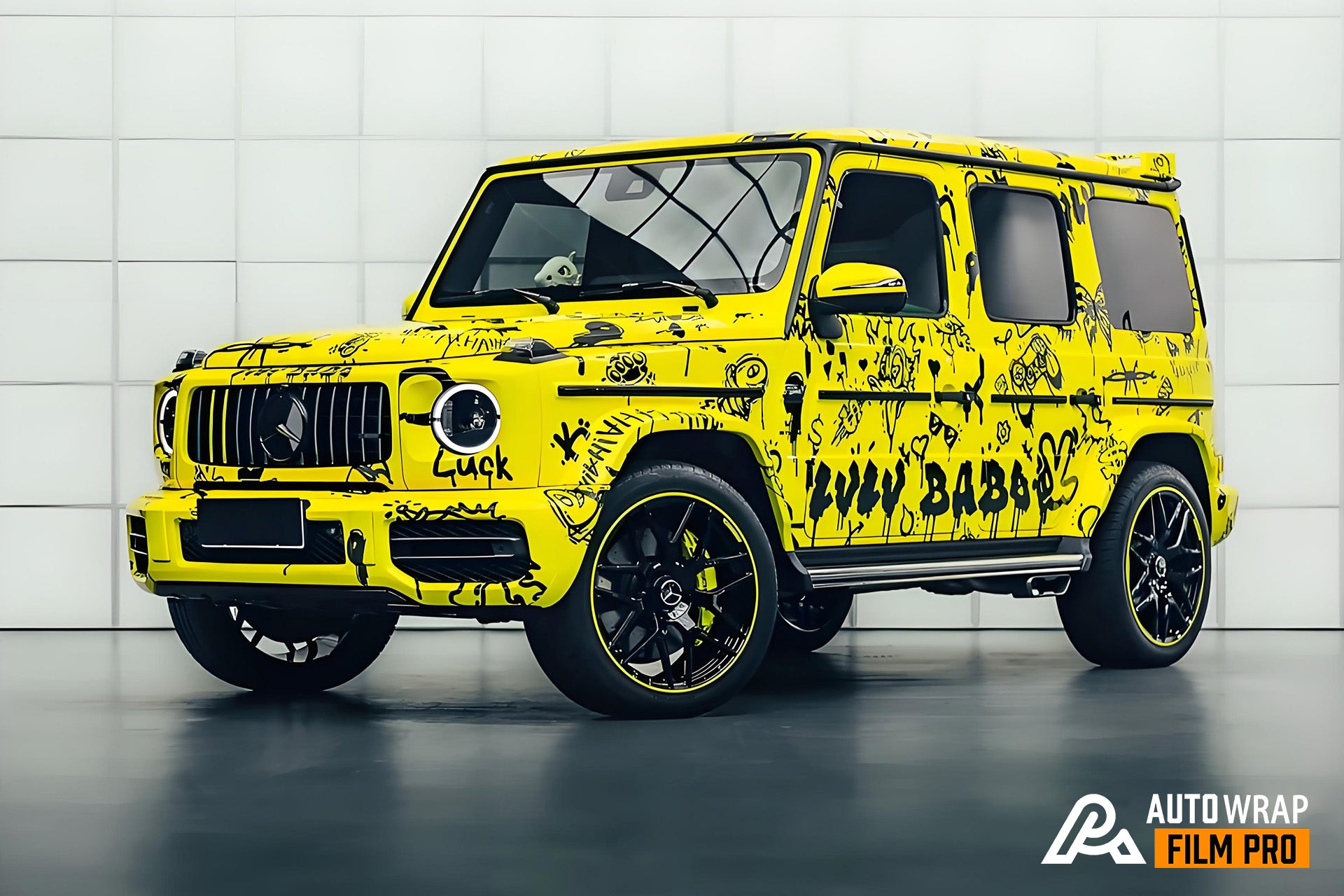 Yellow Lulu Babo Full Size Car Wrap 