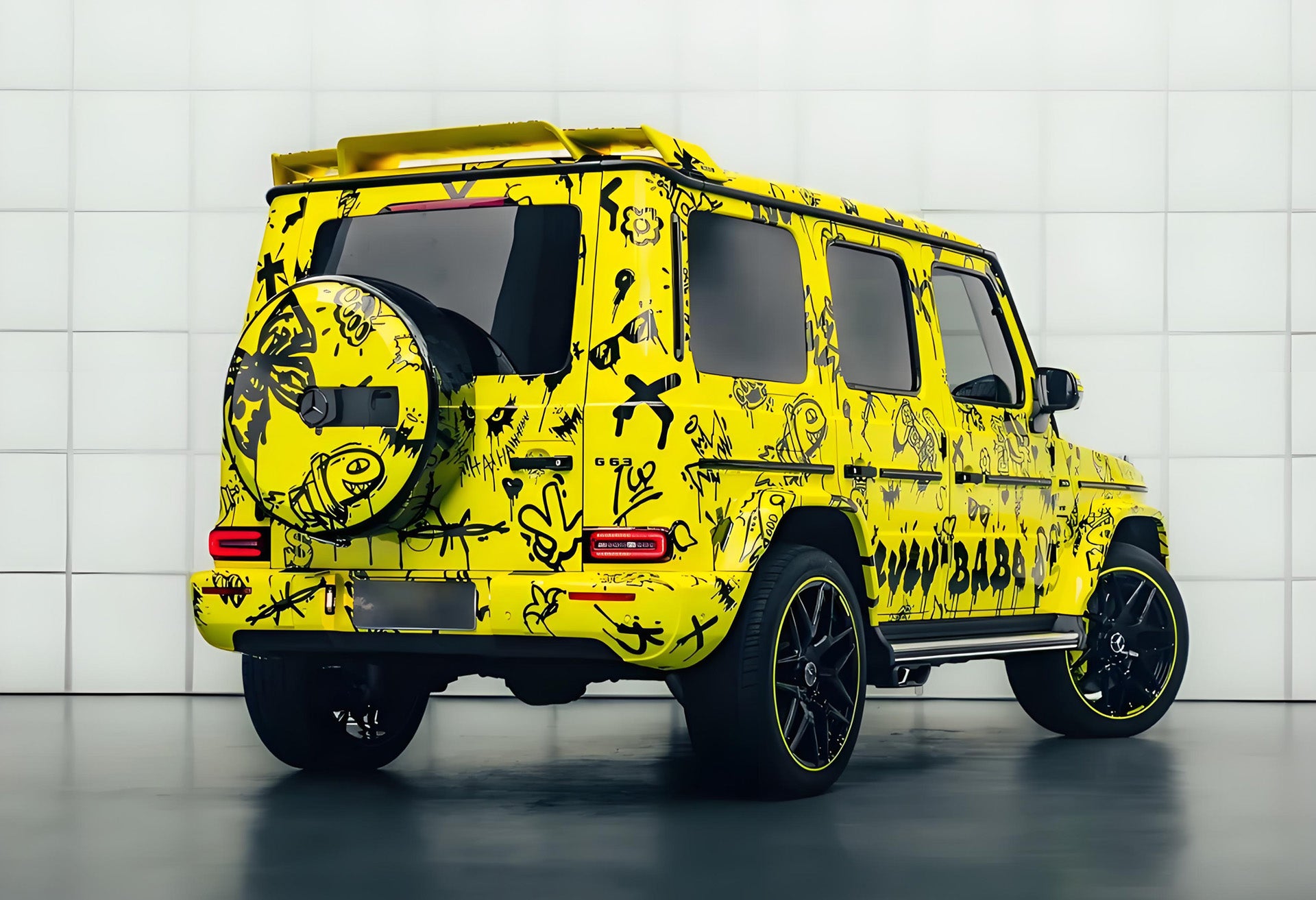 Yellow Lulu Babo Full Size Car Wrap   
