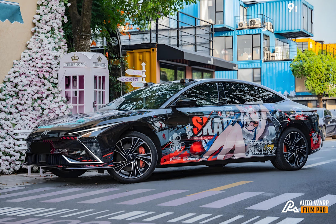 Arknights Skadi Car Wrap – A Bold and Clean Itasha Build for Ocean Hunters Fans