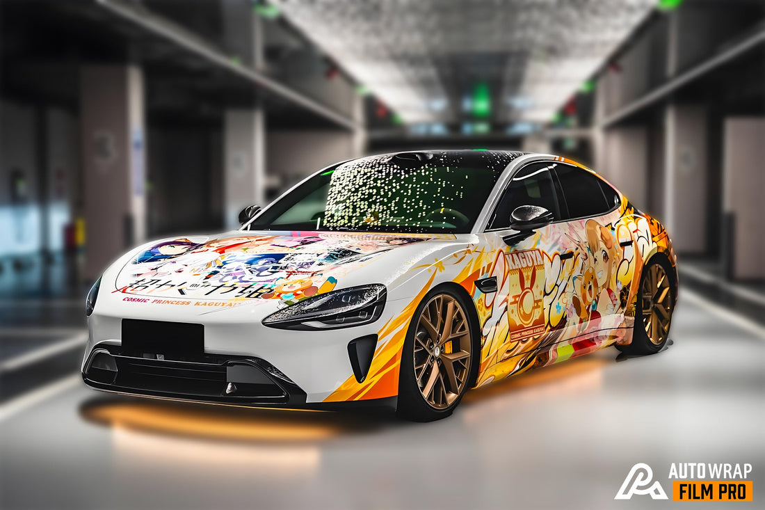 Cosmic Princess Kaguya Car Wrap – Runami Yachiyo & Sakayori Iroha Full Body Anime Vinyl Wrap for Itasha Builds