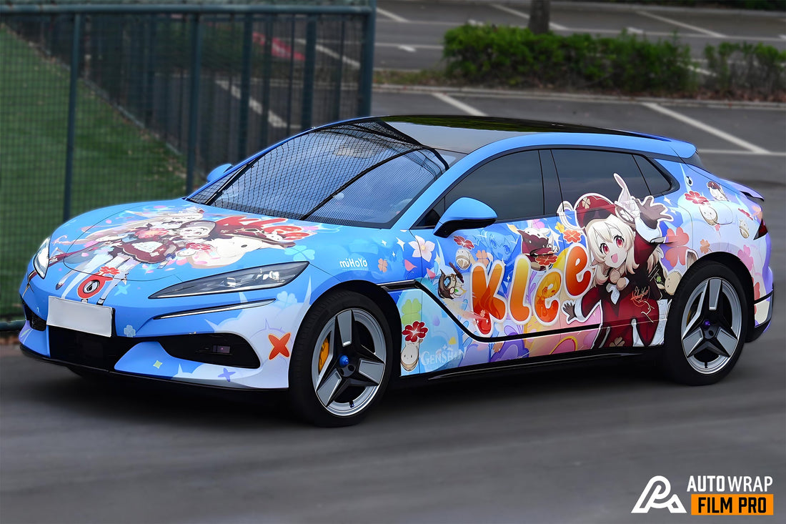 Genshin Impact Alice & Klee Car Wrap – Explosive Fantasy Anime Itasha Design