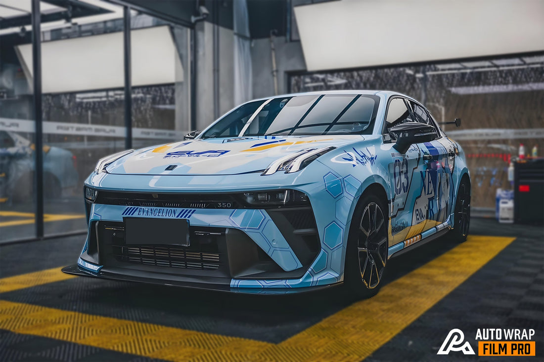 Neon Genesis Evangelion Rei Ayanami Car Wrap – Futuristic Anime Itasha Design for Street & Show Cars