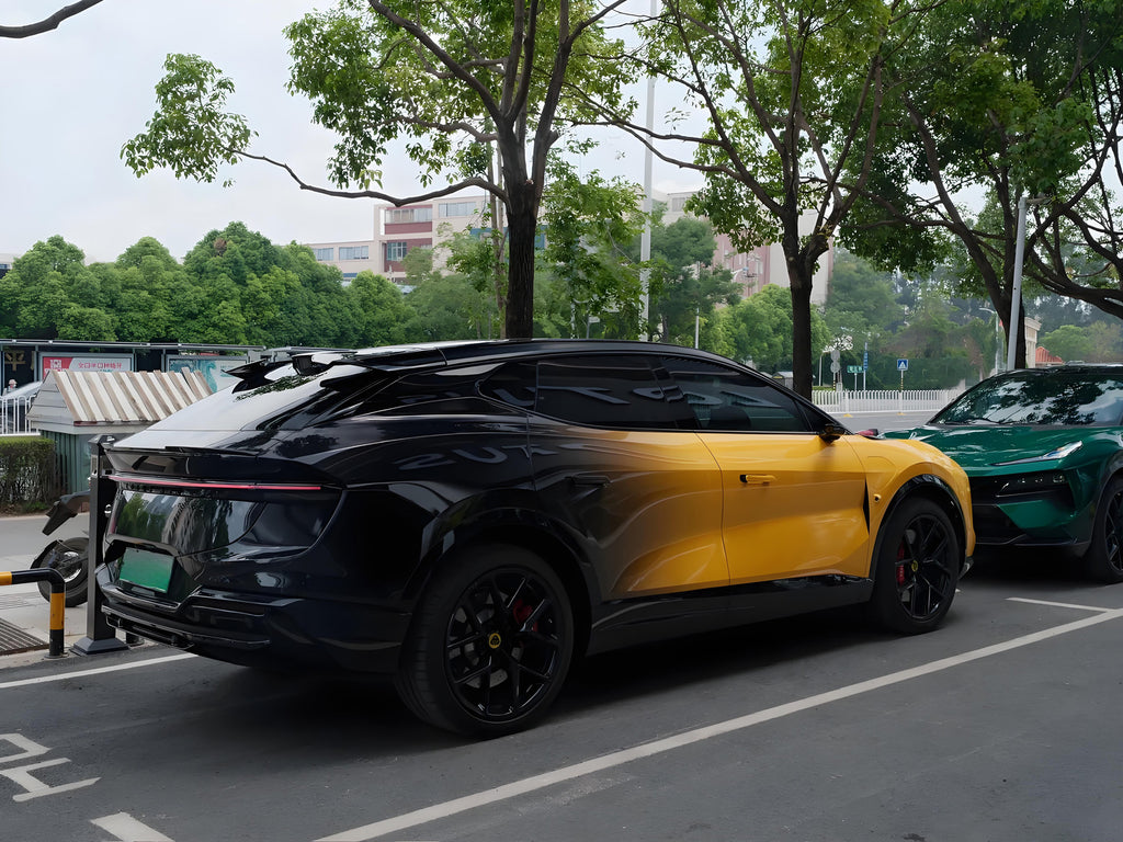 Black Yellow Gradient Full Size Car Wrap [UW-23]