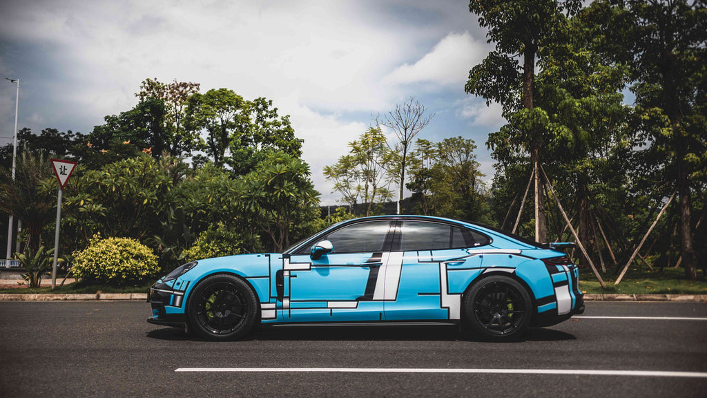 Blue Lego Full Size Car Wrap