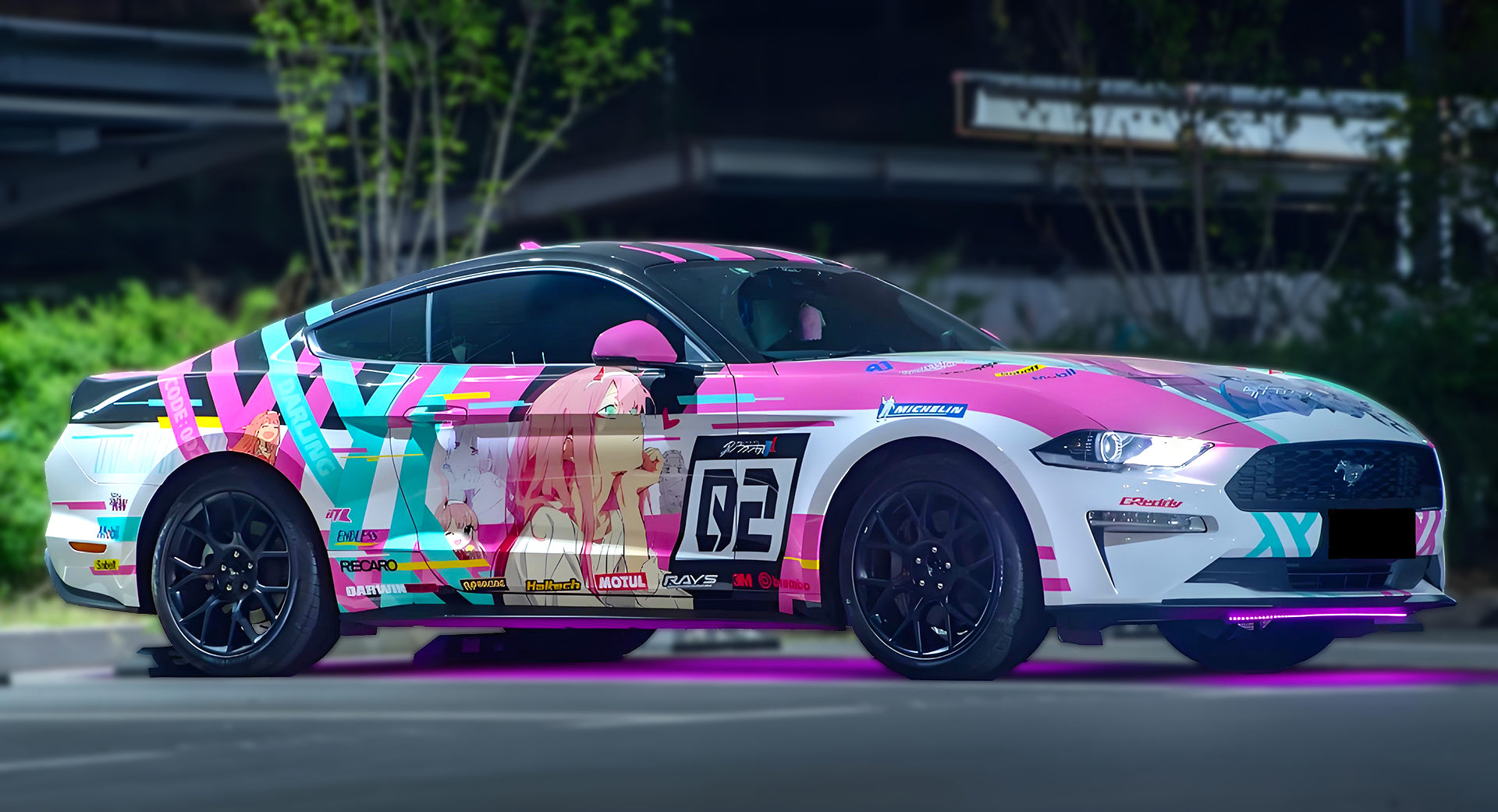 DARLING in the FRANXX B Zero Two Car Wrap [AW-12]