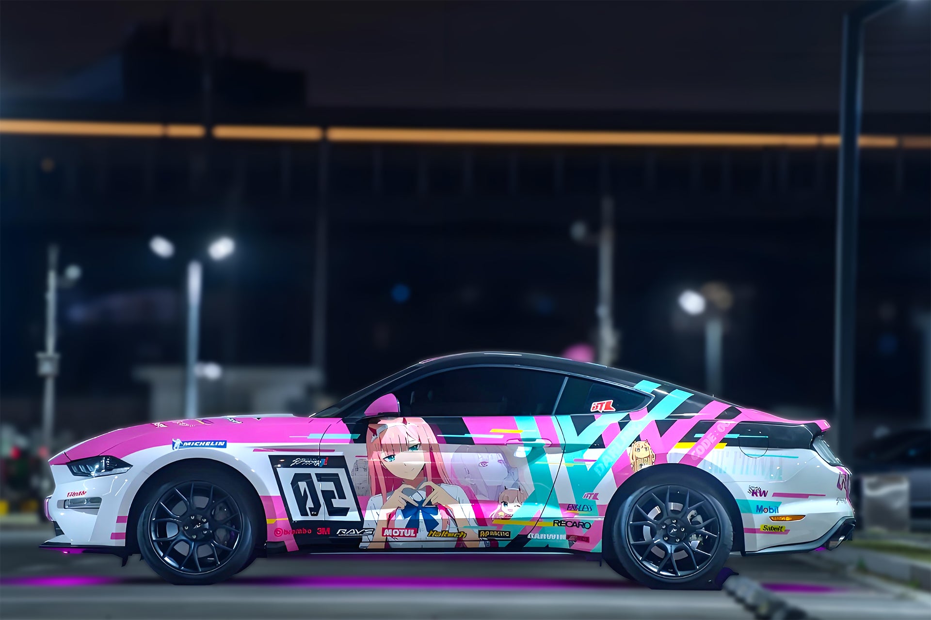DARLING in the FRANXX B Zero Two Car Wrap [AW-12]