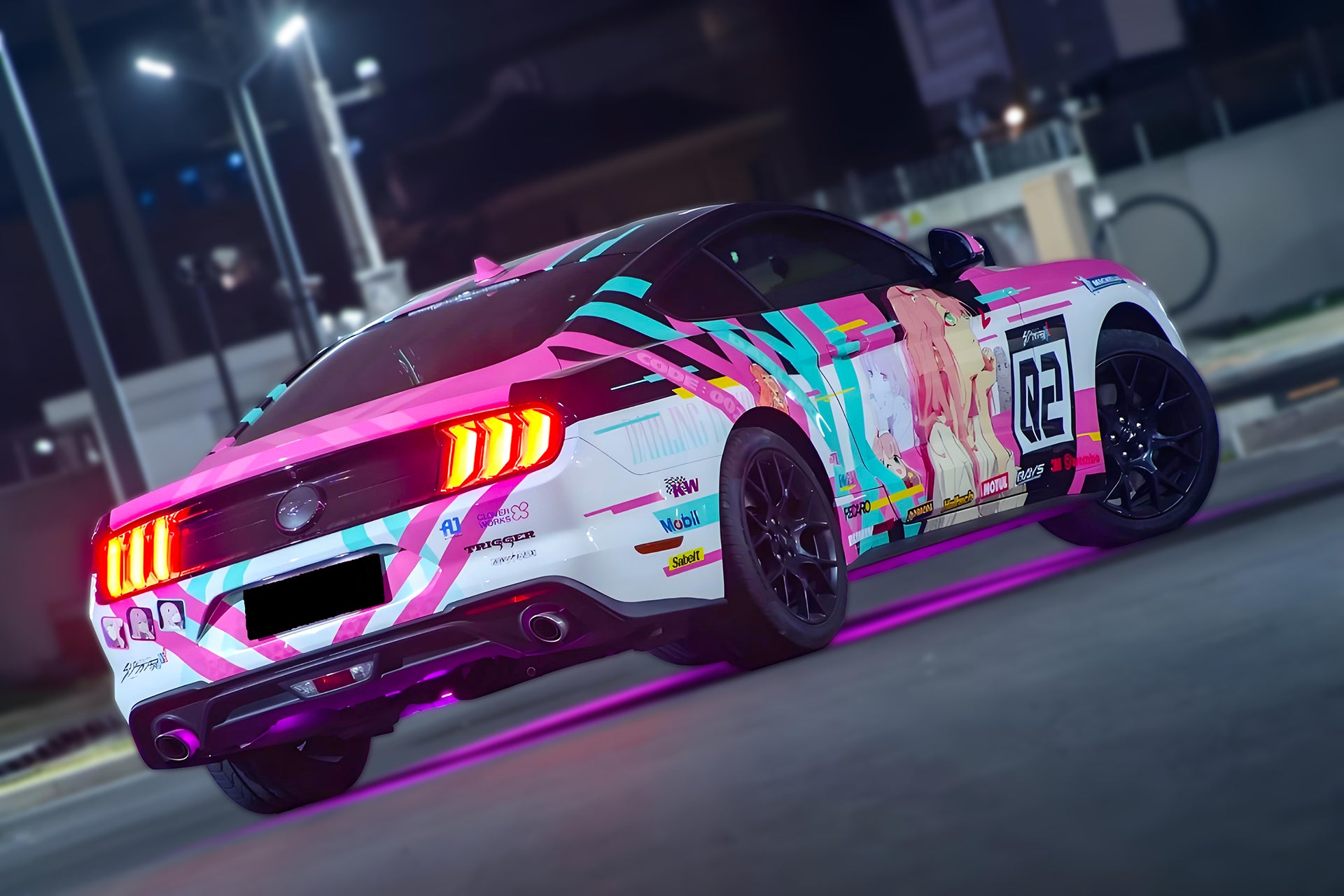 DARLING in the FRANXX B Zero Two Car Wrap [AW-12]