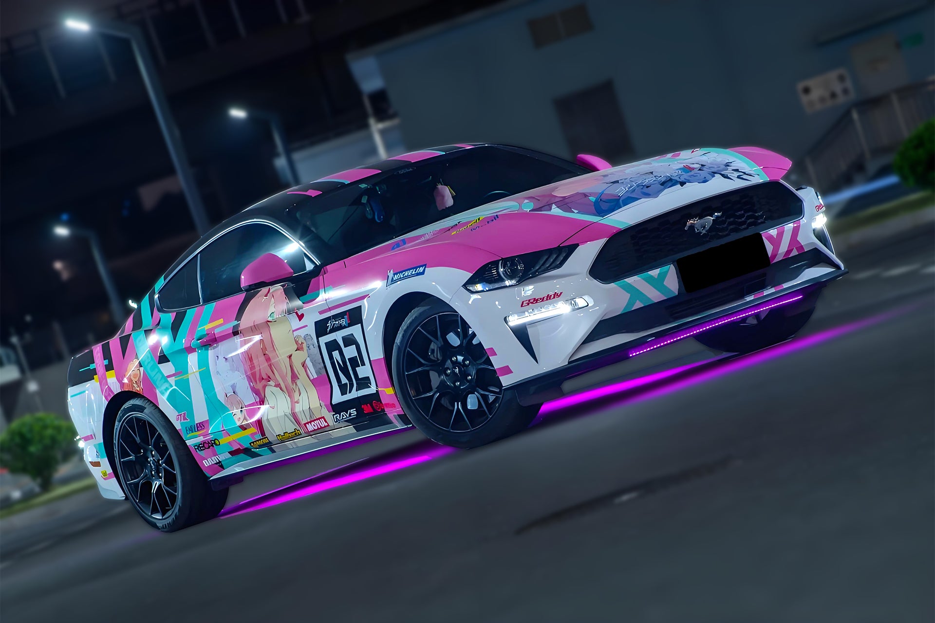 DARLING in the FRANXX B Zero Two Car Wrap [AW-12]