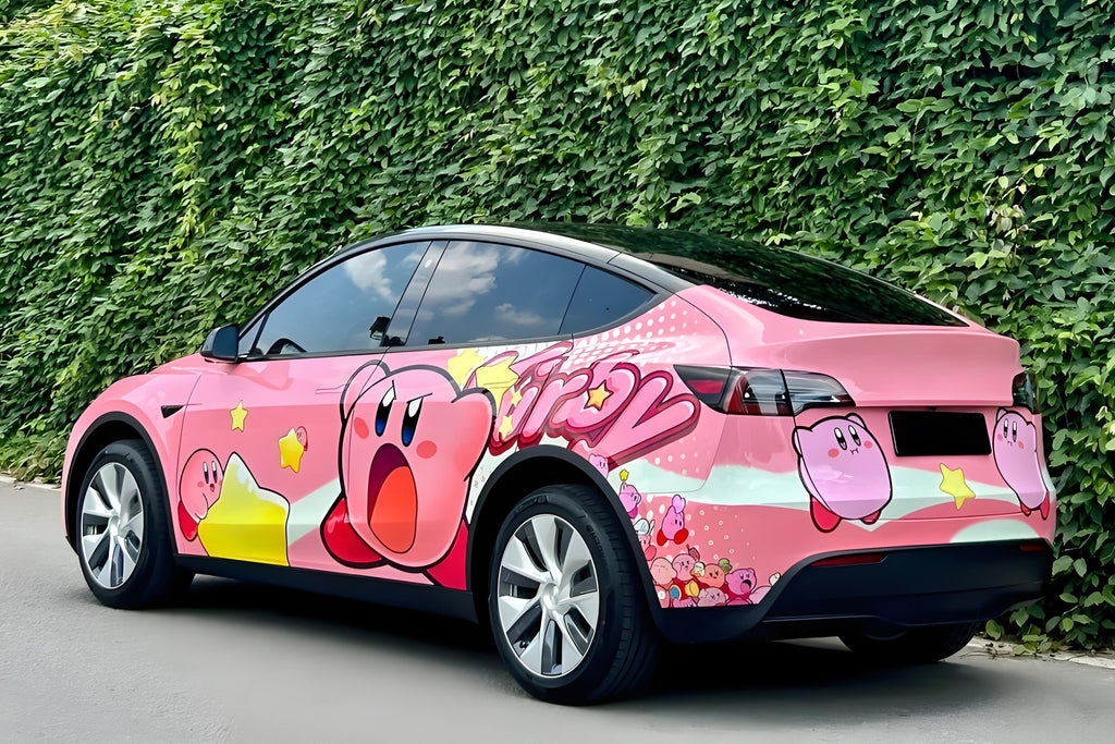 Kirby's Dream Land – Eine Autofolierung in Originalgröße
