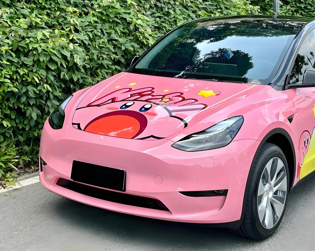 Kirby's Dream Land – Eine Autofolierung in Originalgröße