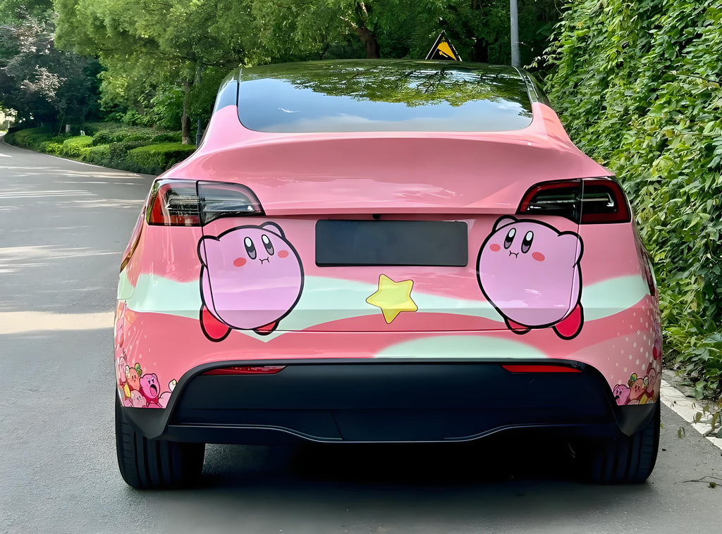 Kirby's Dream Land – Eine Autofolierung in Originalgröße