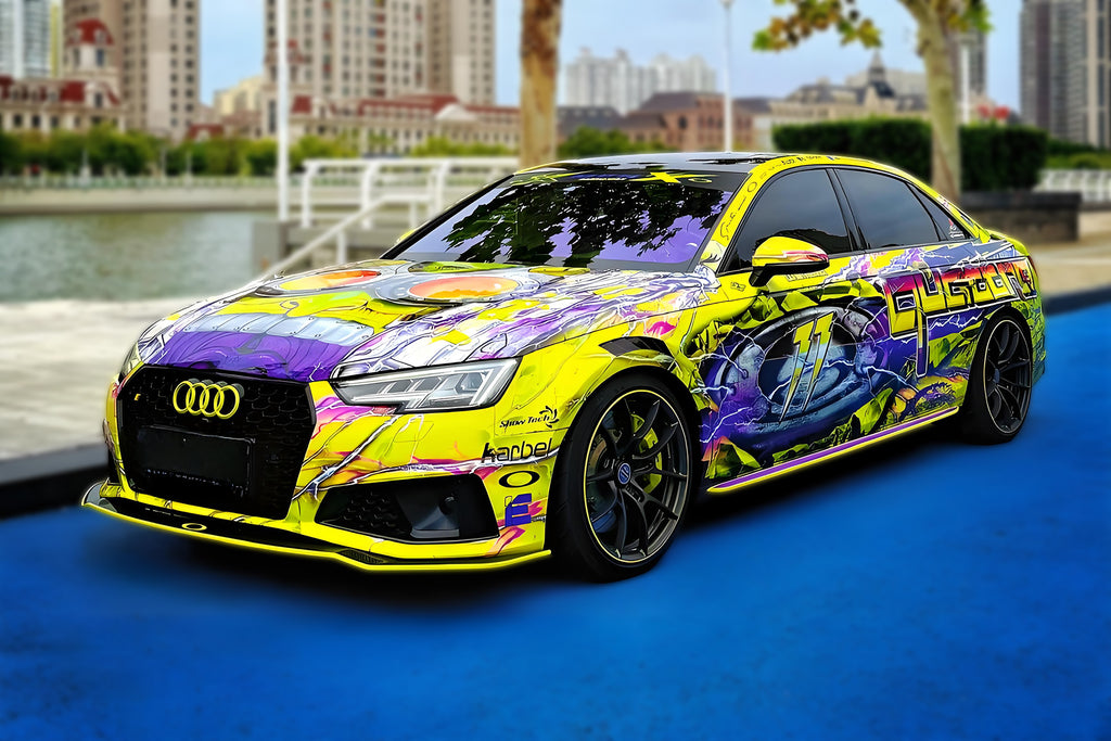 Neo-Punk Cartoon Car Wrap [UW-56]