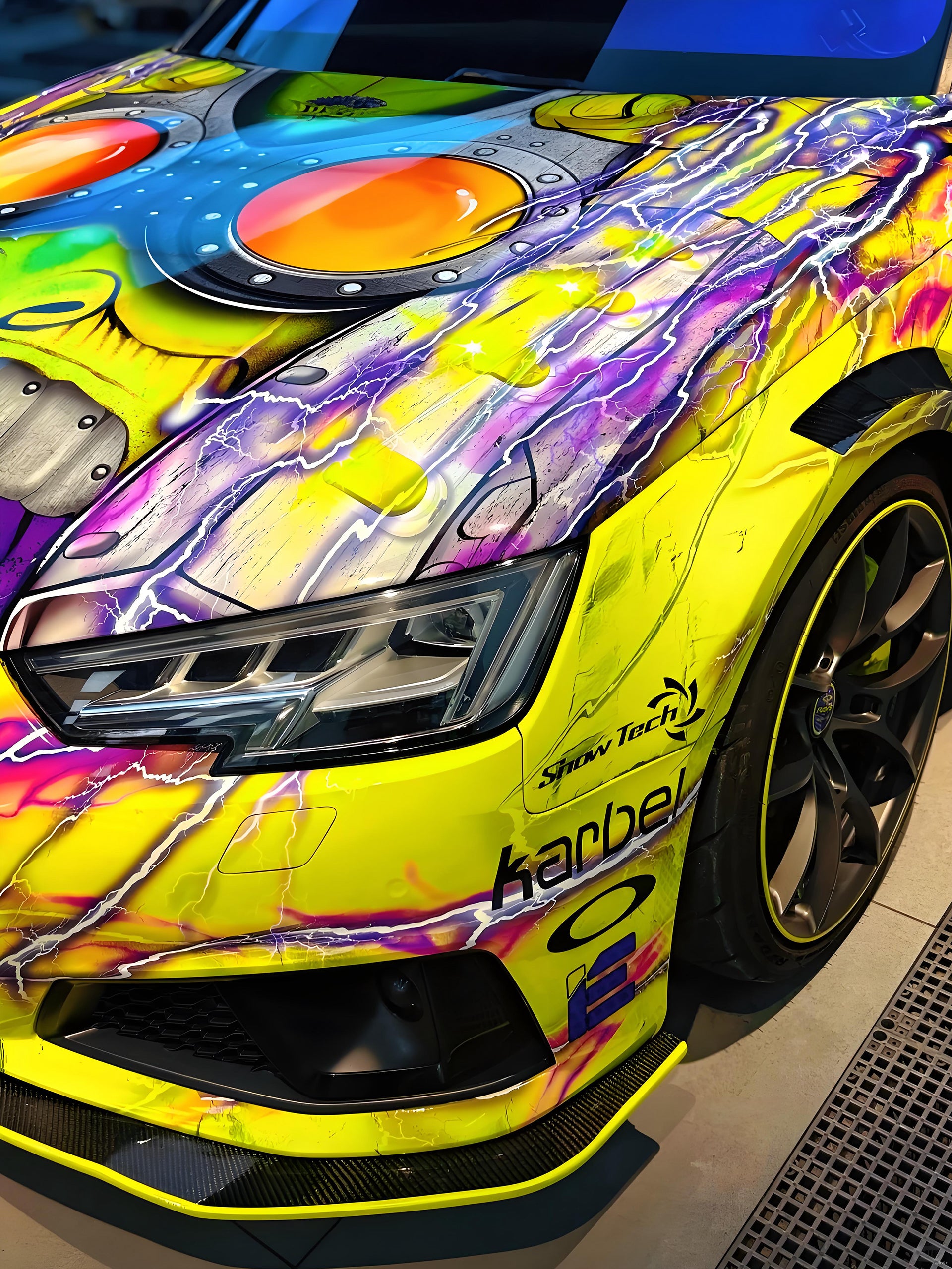 Neo-Punk Cartoon Car Wrap [UW-56]