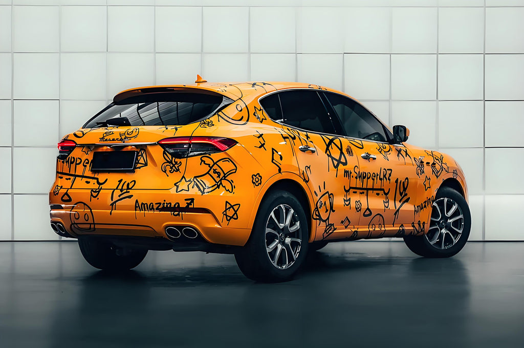 Orange Mr Supper LRZ Full Size Car Wrap