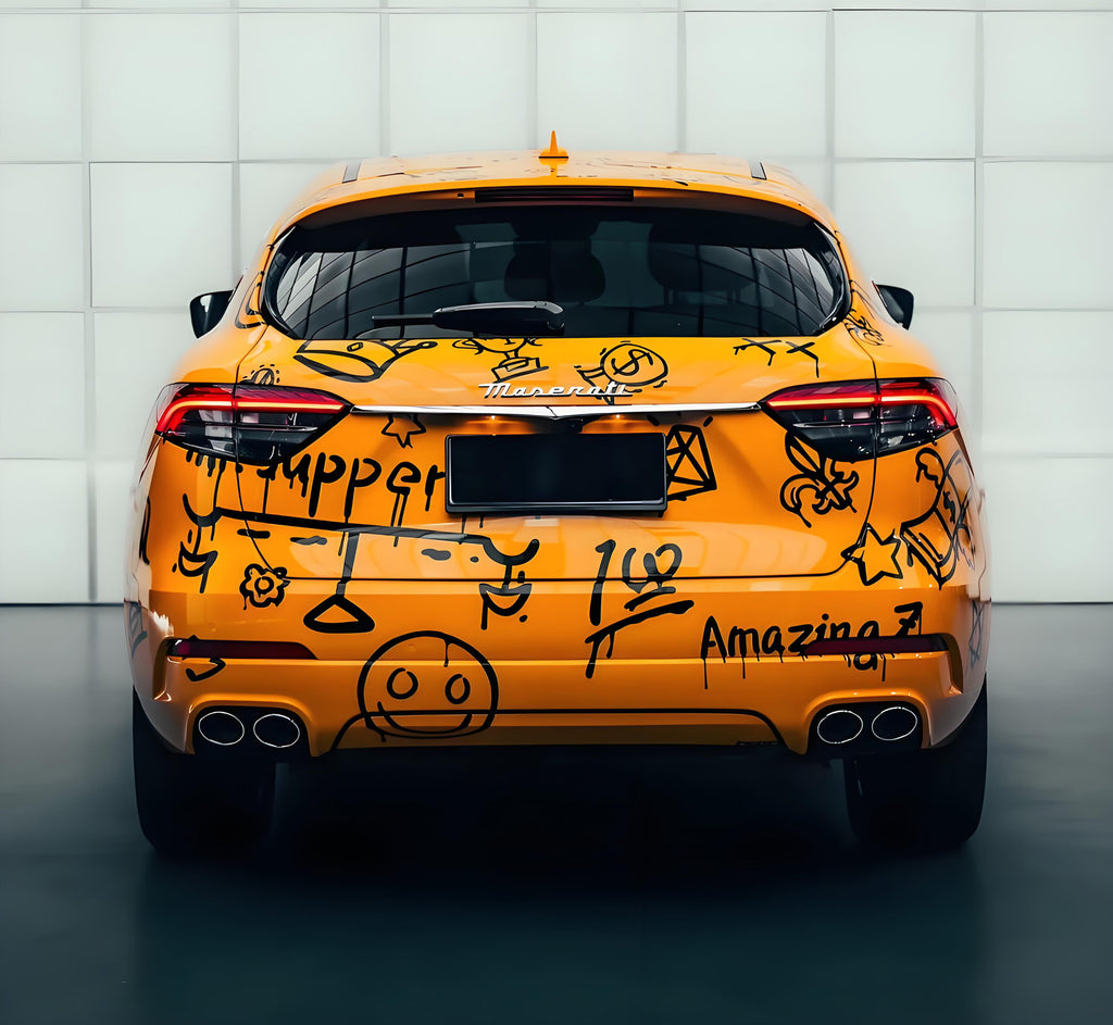 Orange Mr Supper LRZ Full Size Car Wrap