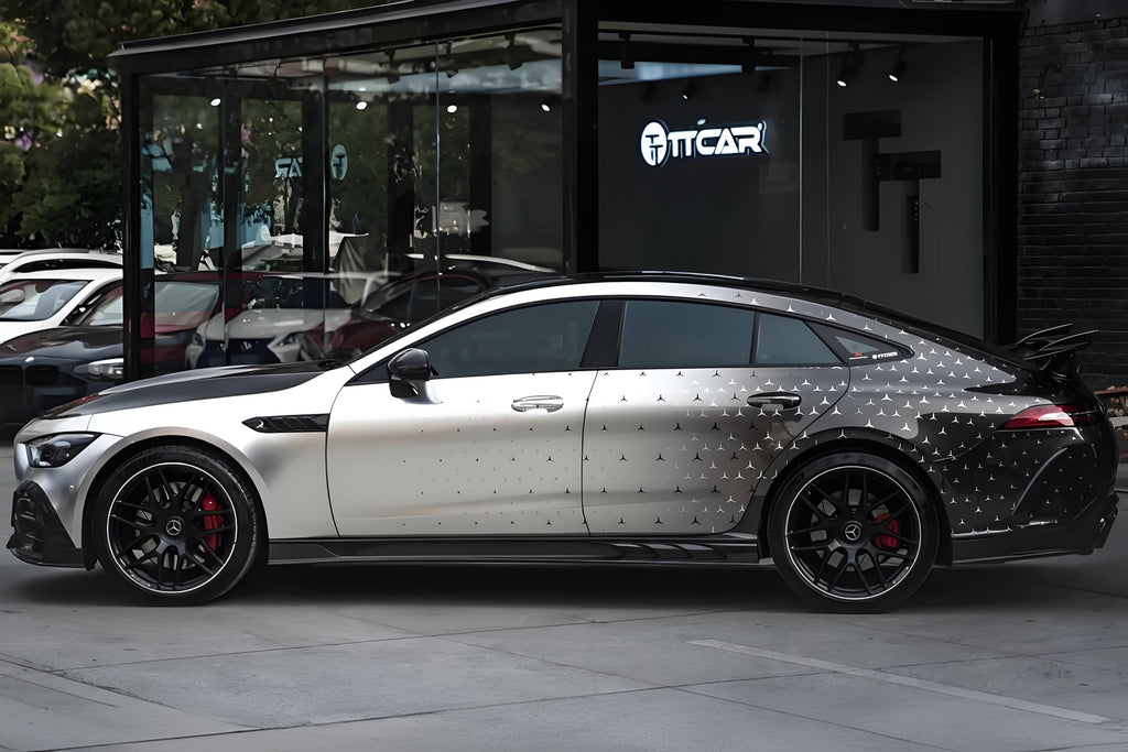 Grey Black Starry Gradient Full Size Car Wrap [UW-28]