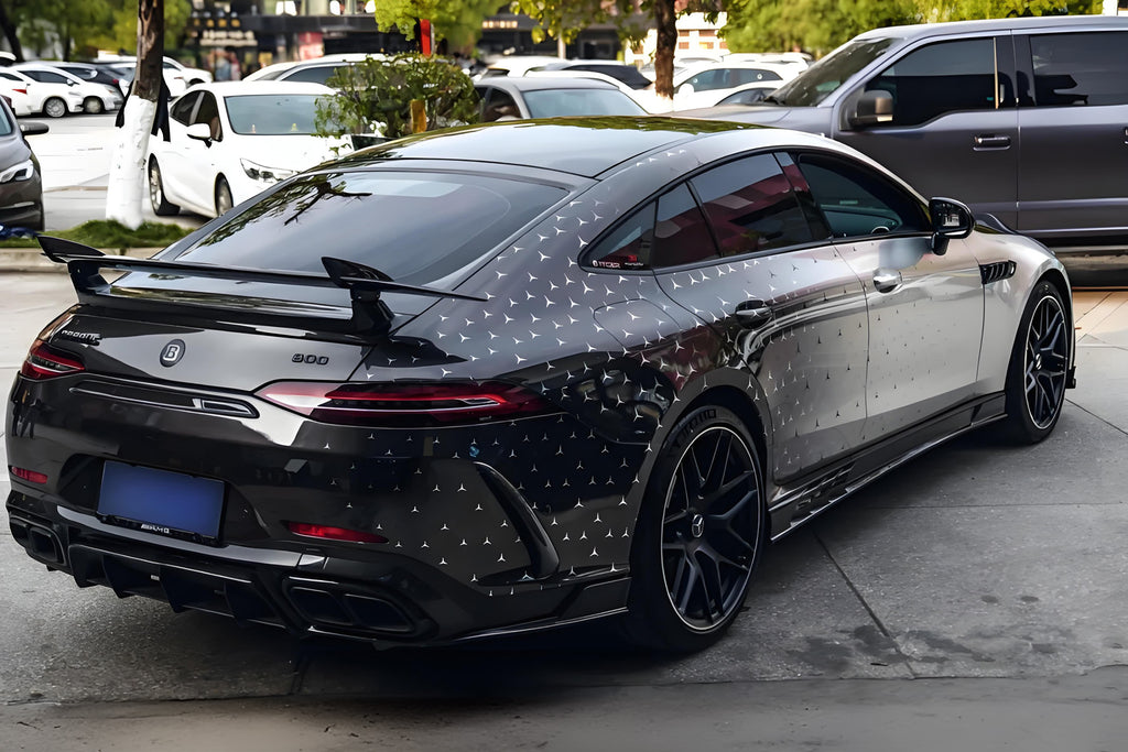 Grey Black Starry Gradient Full Size Car Wrap [UW-28]