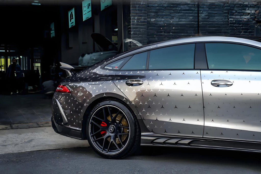 Grey Black Starry Gradient Full Size Car Wrap [UW-28]