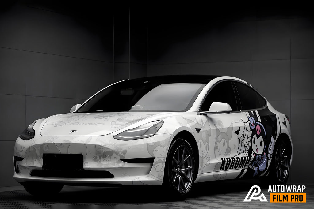 White Kuromi Full Size Car Wrap [UW-41]