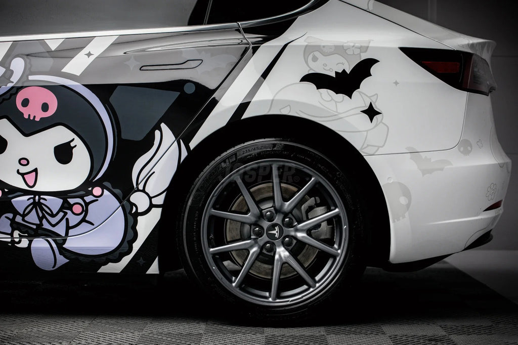 White Kuromi Full Size Car Wrap [UW-41]