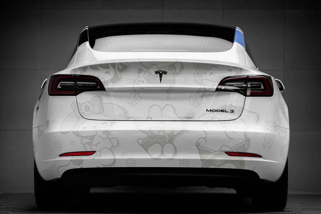 White Kuromi Full Size Car Wrap [UW-41]