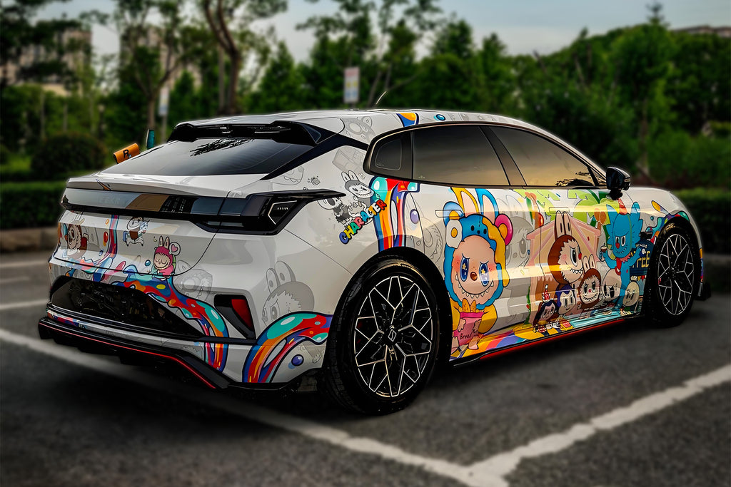 White Labubu Car Wrap [UW-57]