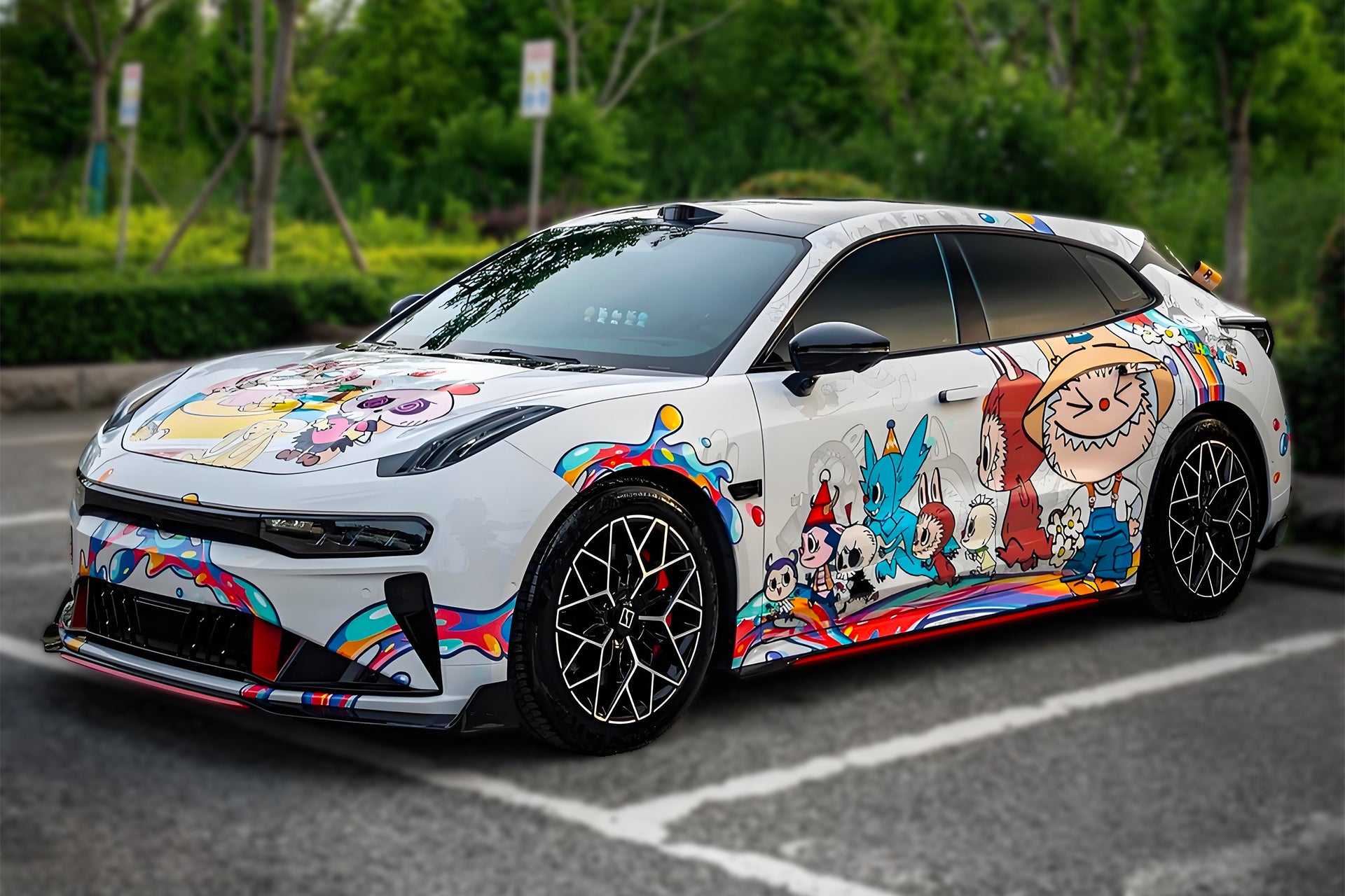 White Labubu Car Wrap [UW-57]