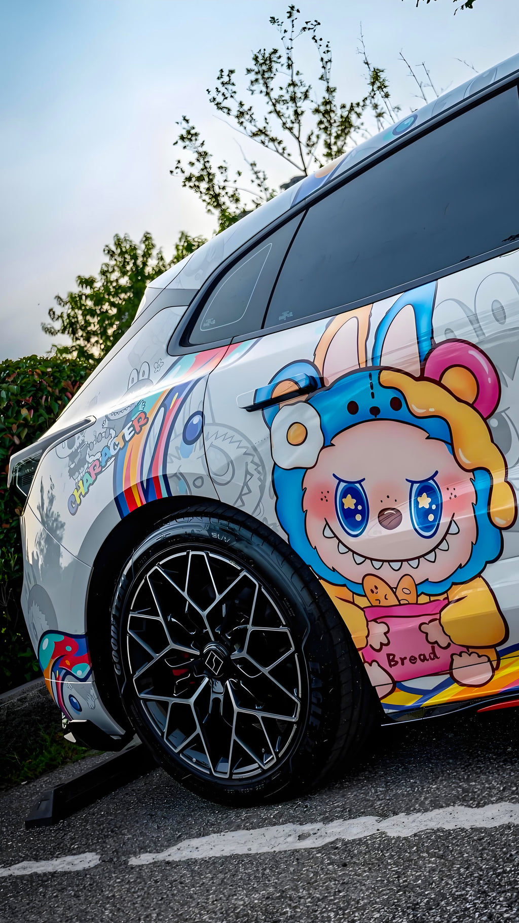 White Labubu Car Wrap [UW-57]