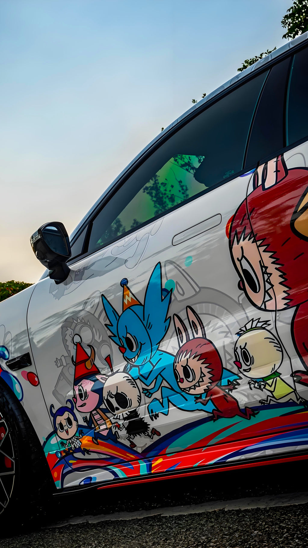 White Labubu Car Wrap [UW-57]