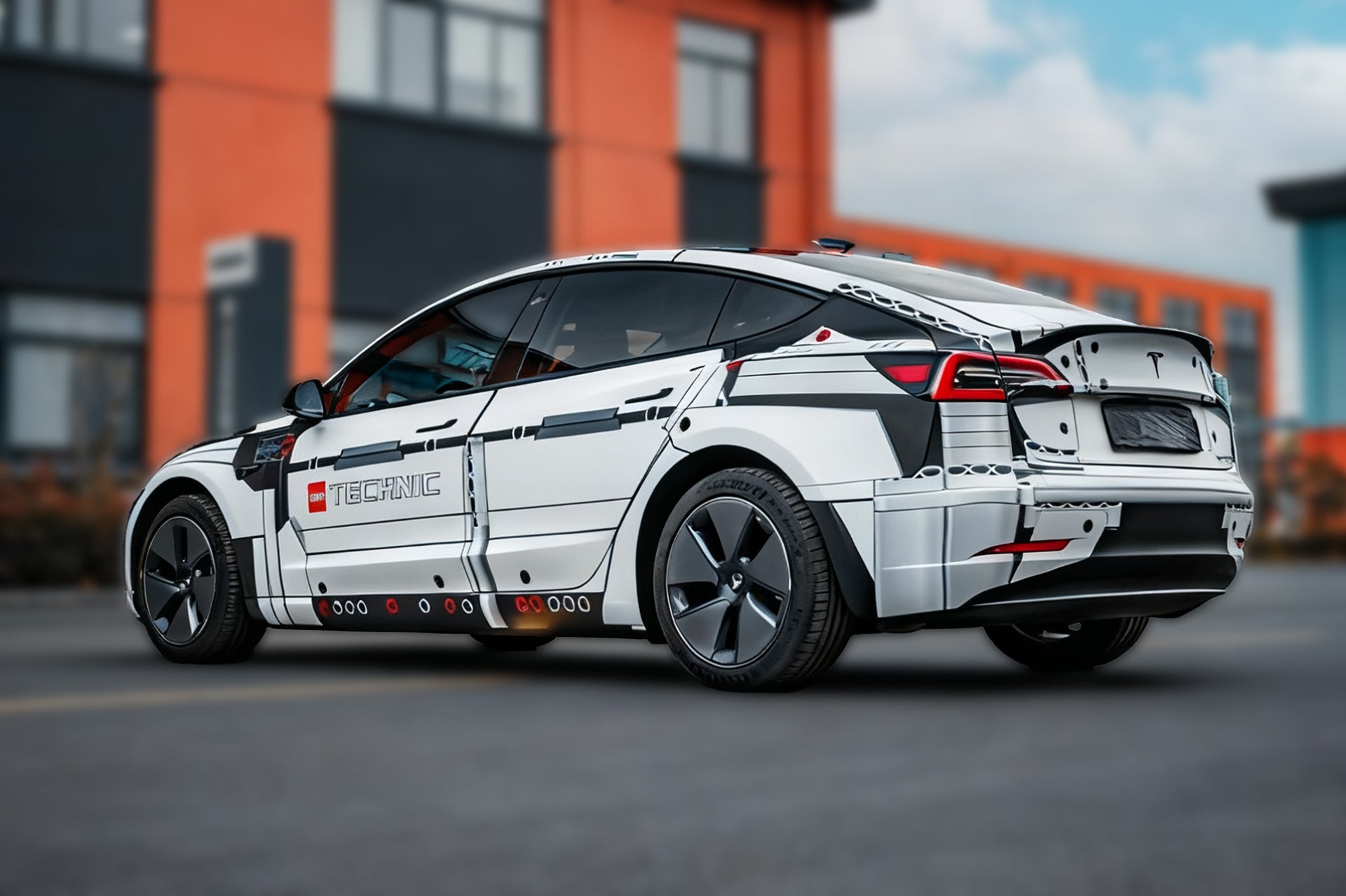 White Lego Car Wrap [UW-52]