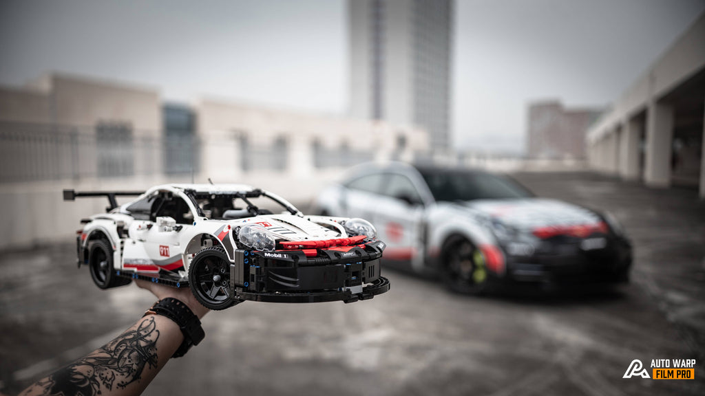 White Lego Full Size Car Wrap