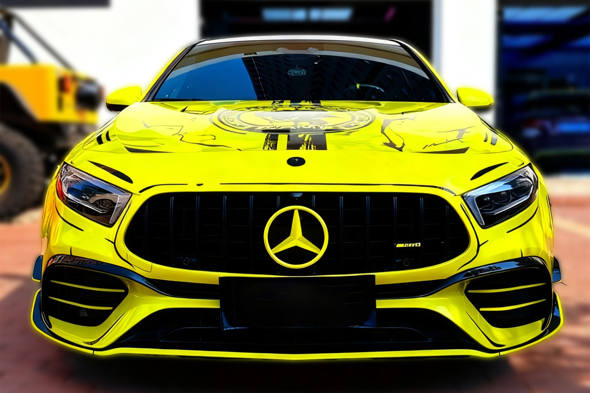 Yellow AMG Full Car Wrap [UW-49]