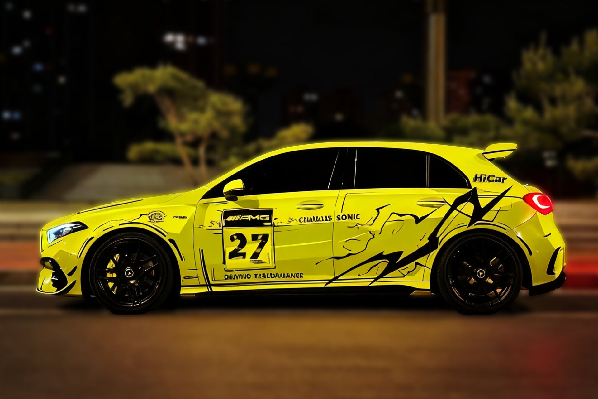 Yellow AMG Full Car Wrap [UW-49]