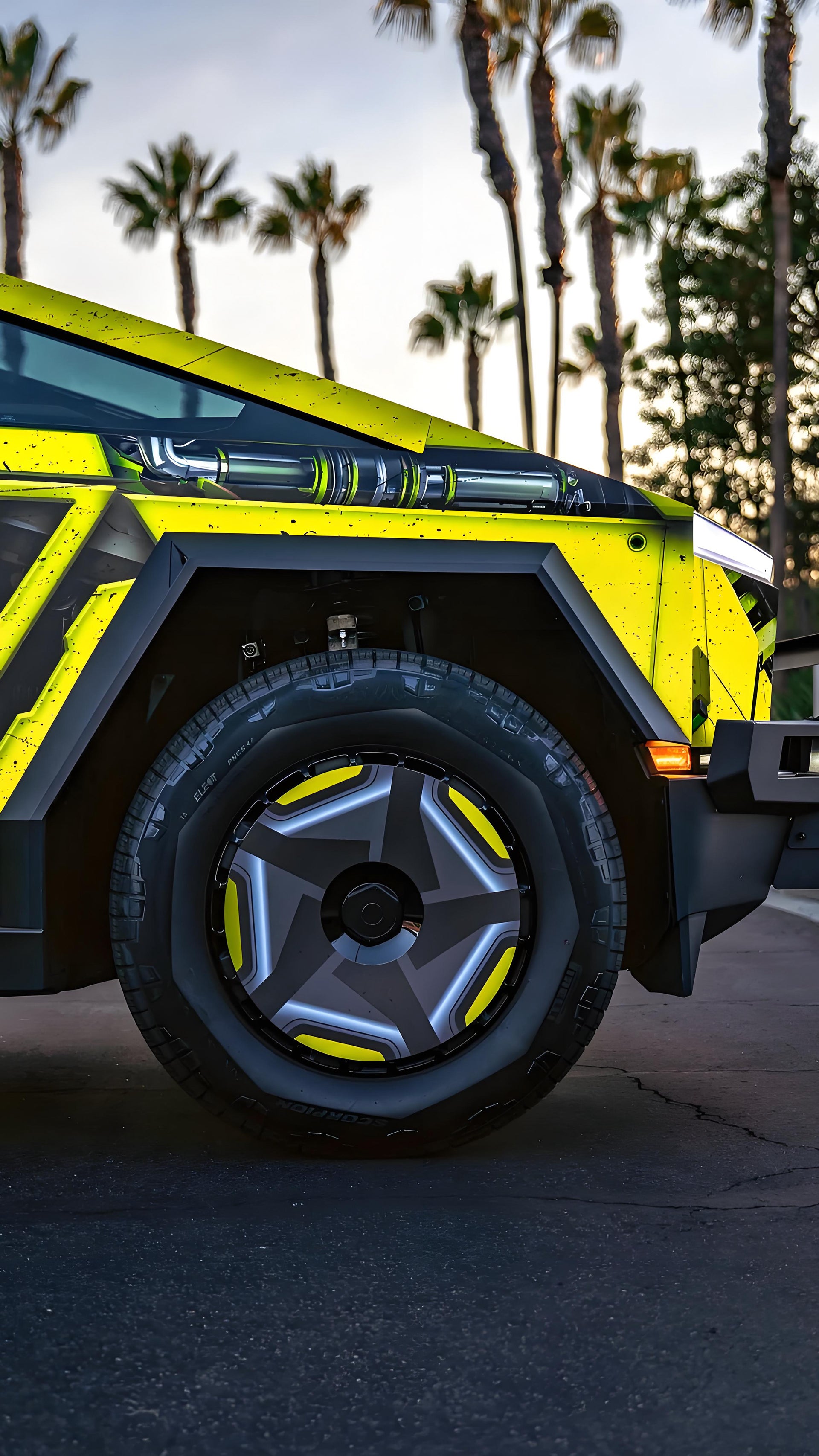 Yellow Cyberpunk Car Wrap [UW-55]