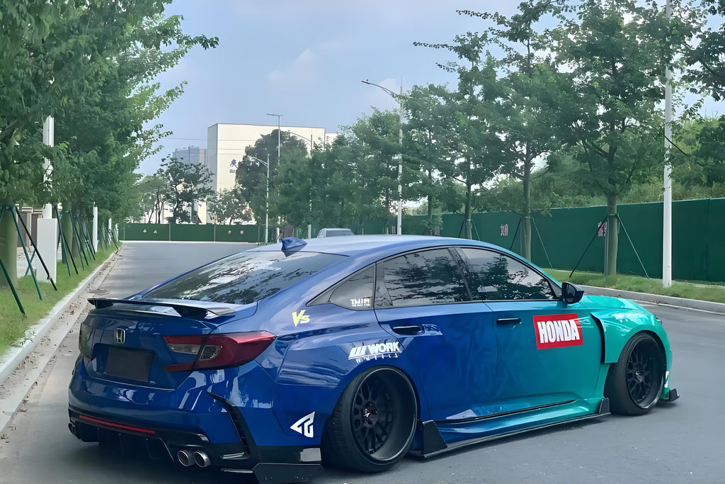 Blue Green Gradient Floral Full Size Car Wrap [UW-13]
