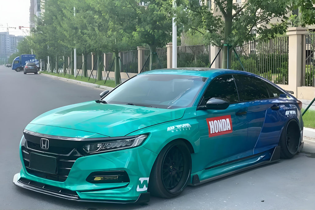 Blue Green Gradient Floral Full Size Car Wrap [UW-13]