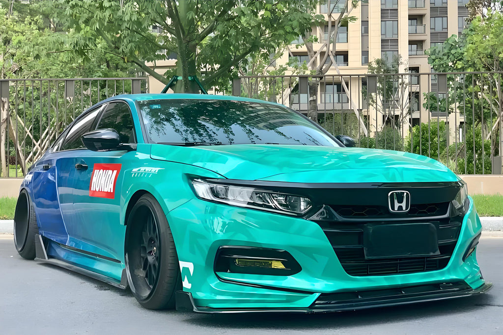 Blue Green Gradient Floral Full Size Car Wrap [UW-13]